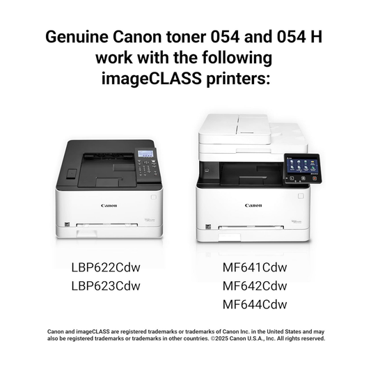 Canon 054H Genuine OEM Toner Set – Black, Cyan, Magenta, Yellow (3028C001-3025C001)