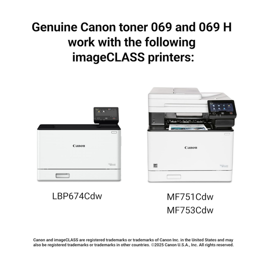 Canon 069H Genuine OEM Toner Set – Black, Cyan, Magenta, Yellow (5098C001-5095C001)