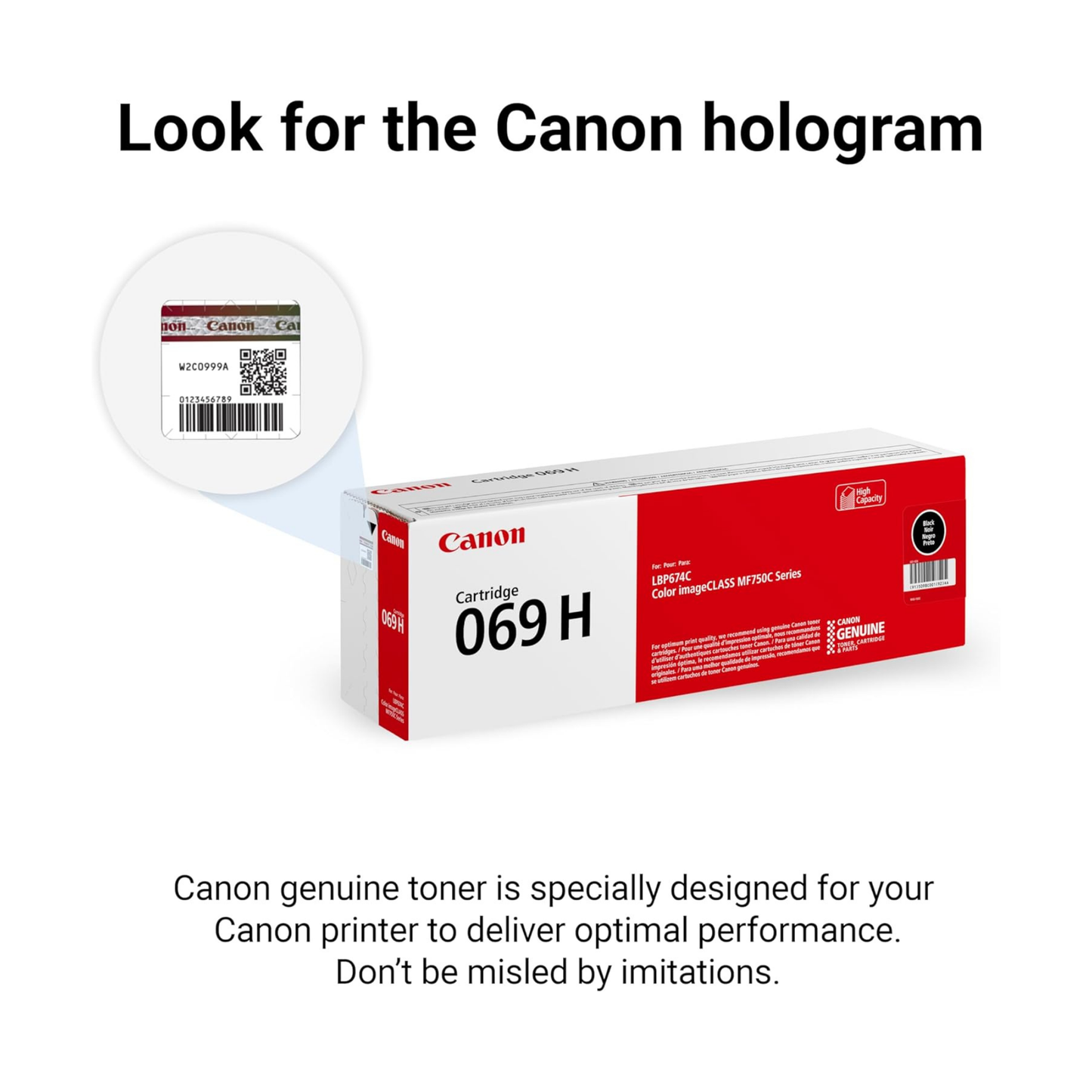 Canon 069H Genuine OEM Toner Set – Black, Cyan, Magenta, Yellow (5098C001-5095C001)