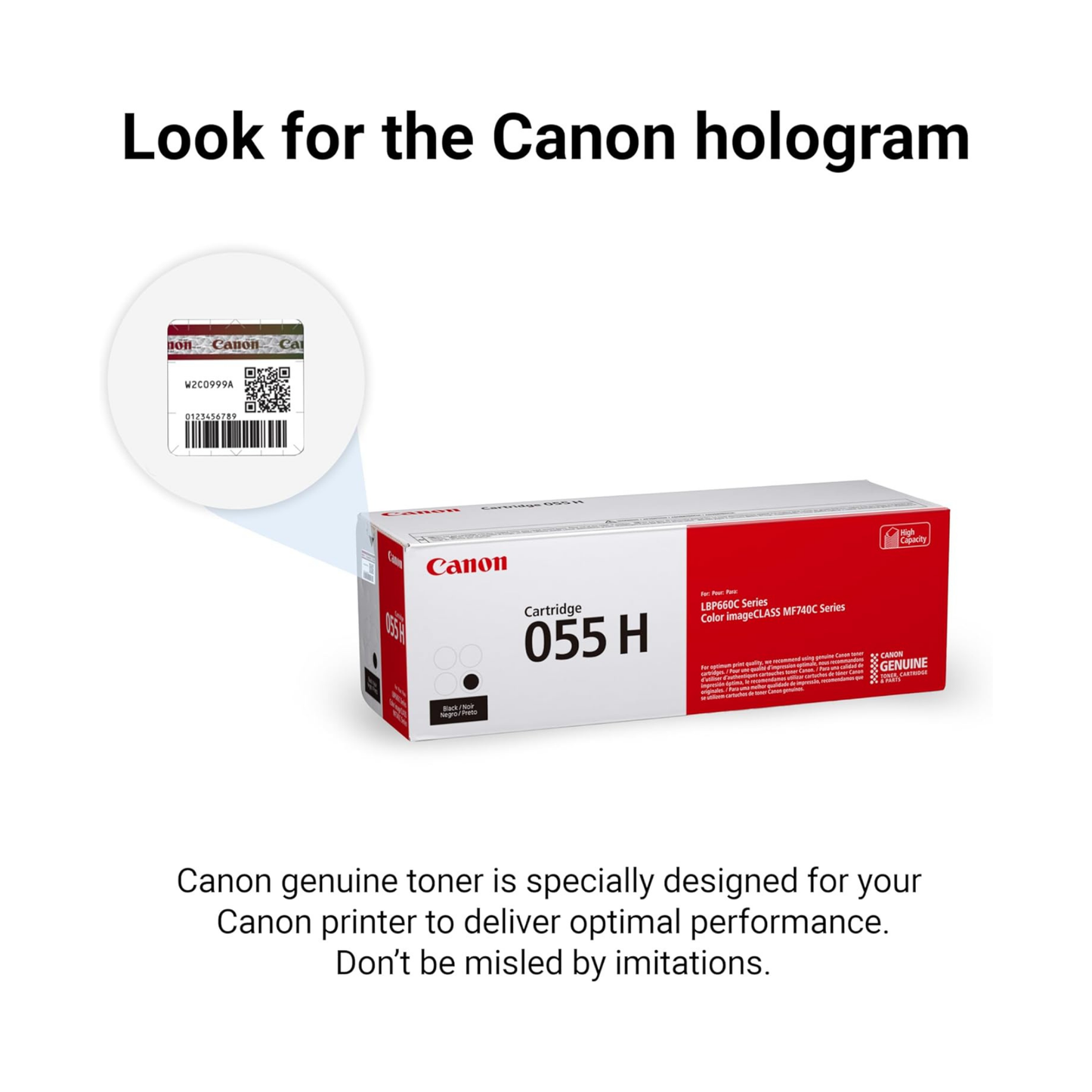 Canon 055H Genuine OEM Toner Set – Black, Cyan, Magenta, Yellow