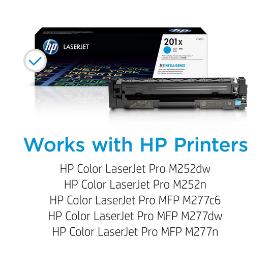 HP 201X Genuine OEM Toner Set – Black, Cyan, Yellow, Magenta (CF400X-CF403X)
