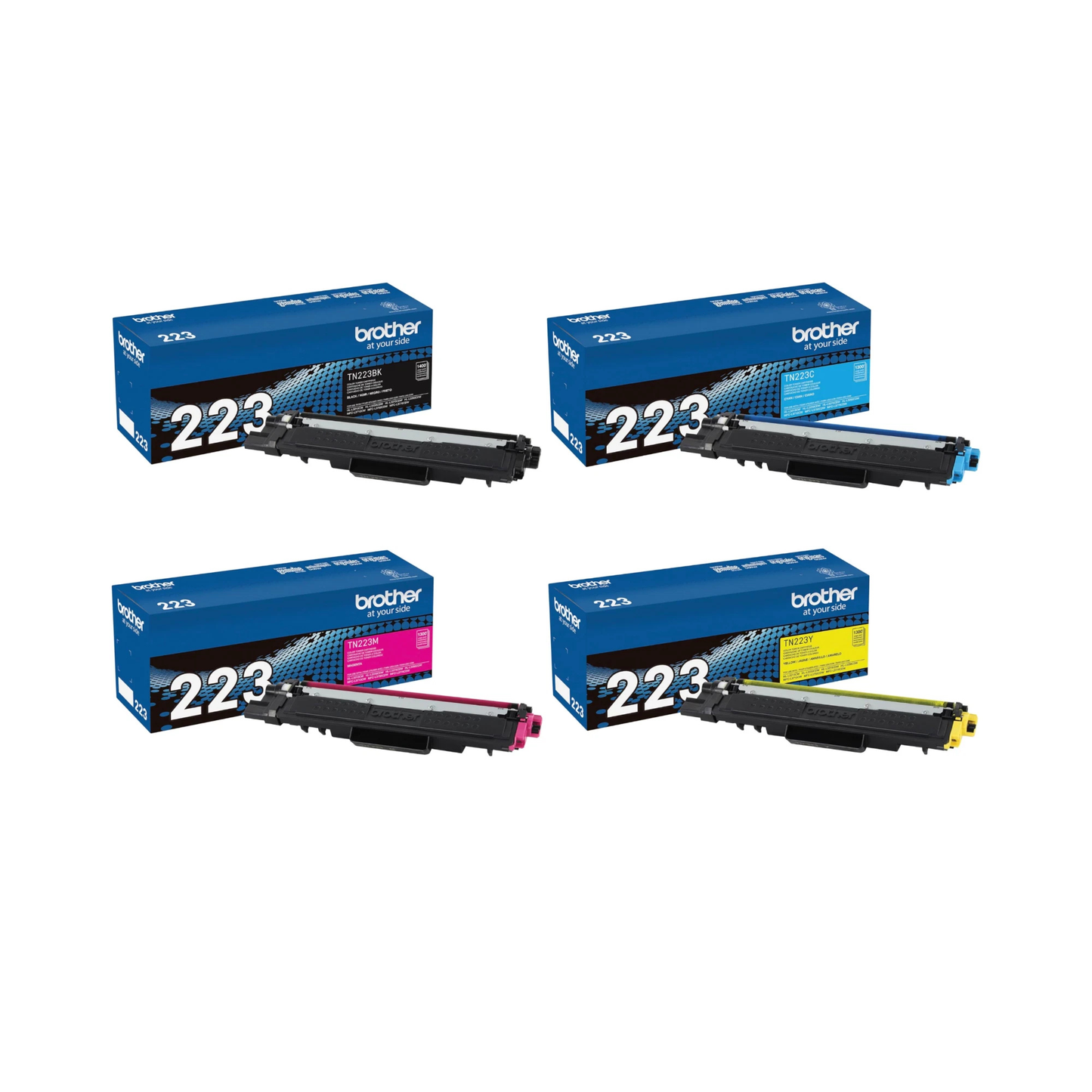 Brother TN-223 Genuine OEM Toner Set – 4-Pack