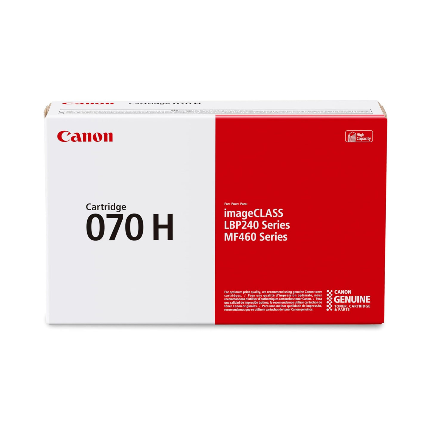 Canon 070H Genuine OEM Black Toner Cartridge – High Yield (5640C001)