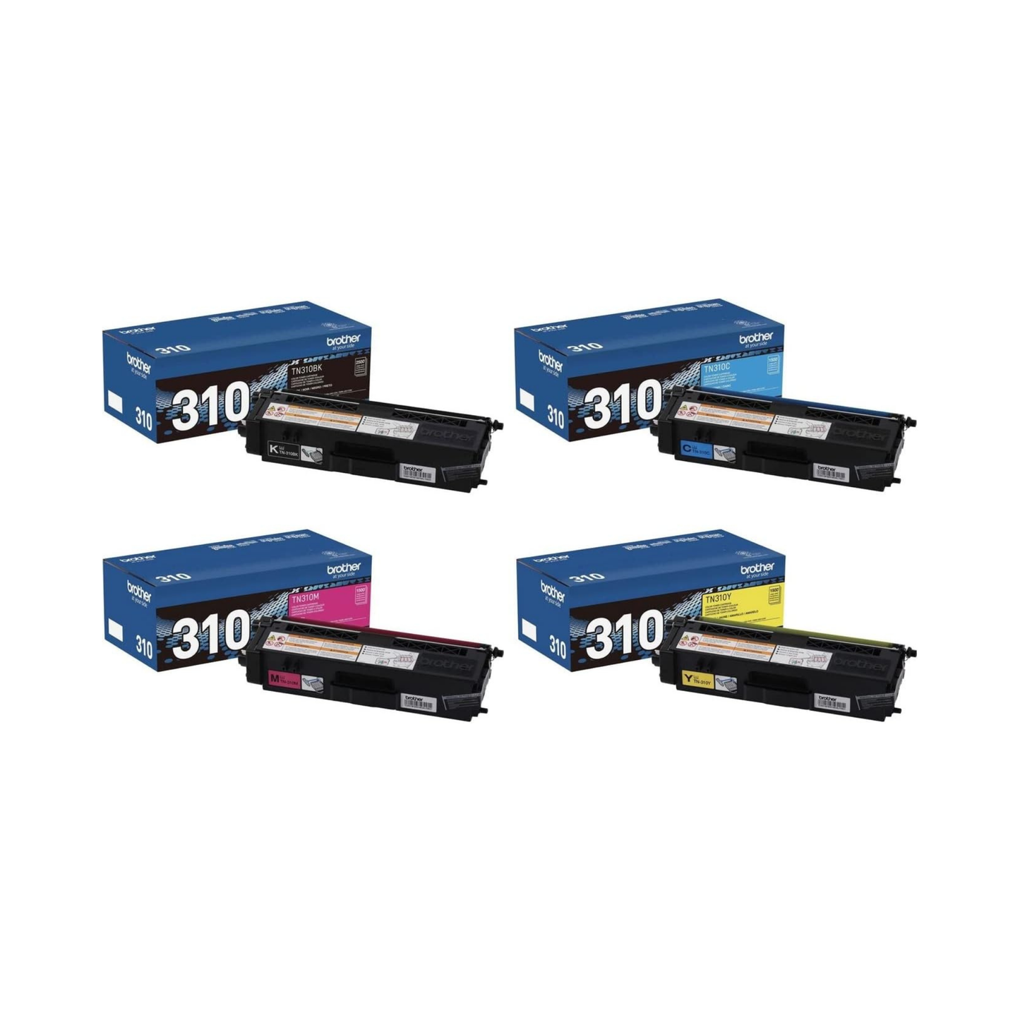Brother TN-310 Genuine OEM Toner Set – 4-Pack