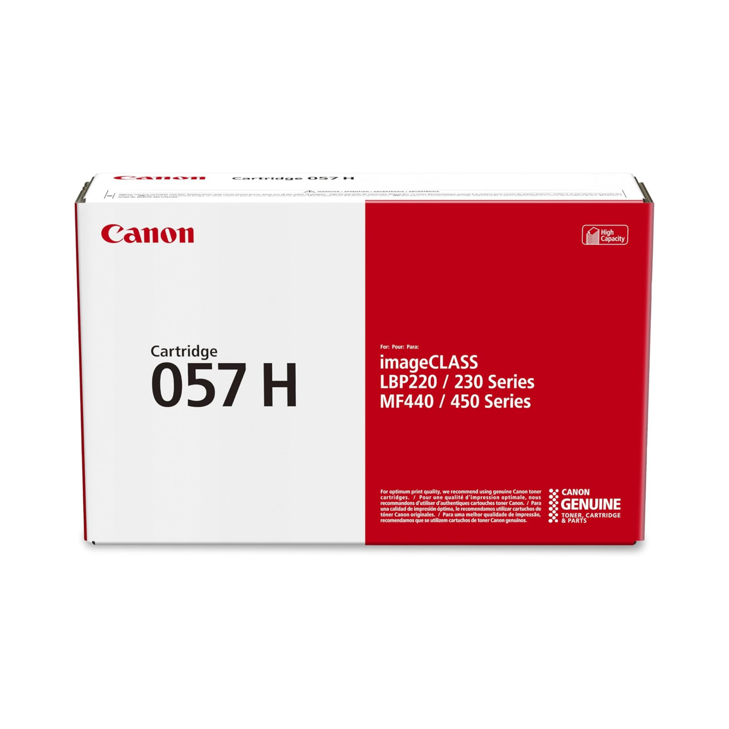 Canon 057H Genuine OEM Black Toner Cartridge – High Yield (3010C001)