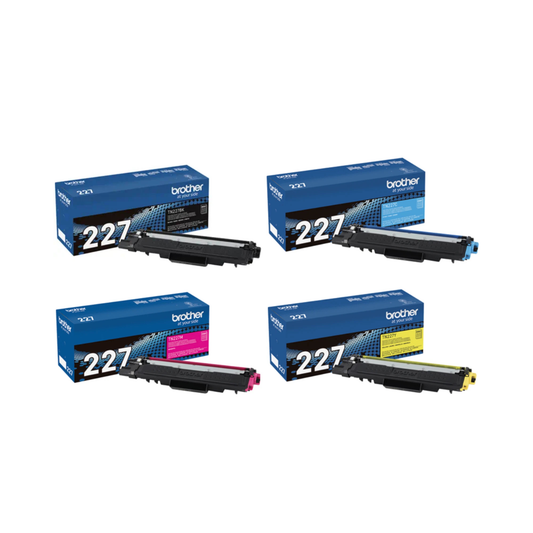 Brother TN-227 Genuine OEM Toner Set – 4-Pack