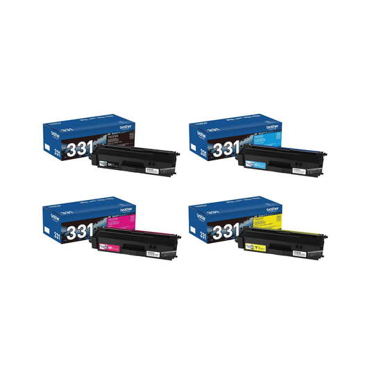 Brother TN-331 Genuine OEM Toner Set – 4-Pack