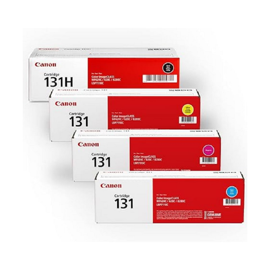 Canon 131H/131 Genuine OEM Toner Set – High Yield Black, Standard Yield Colors