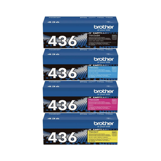 Brother TN-436 Genuine OEM Toner Set – 4-Pack