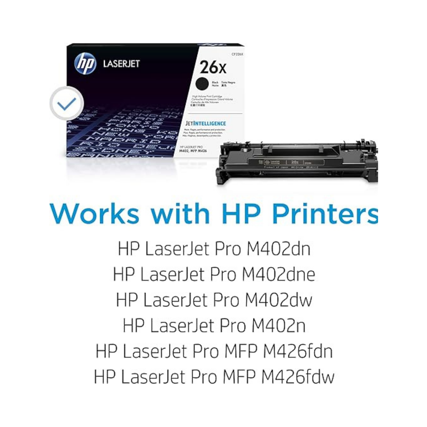 HP 26X Genuine OEM Black Toner Cartridge – High Yield (CF226X)