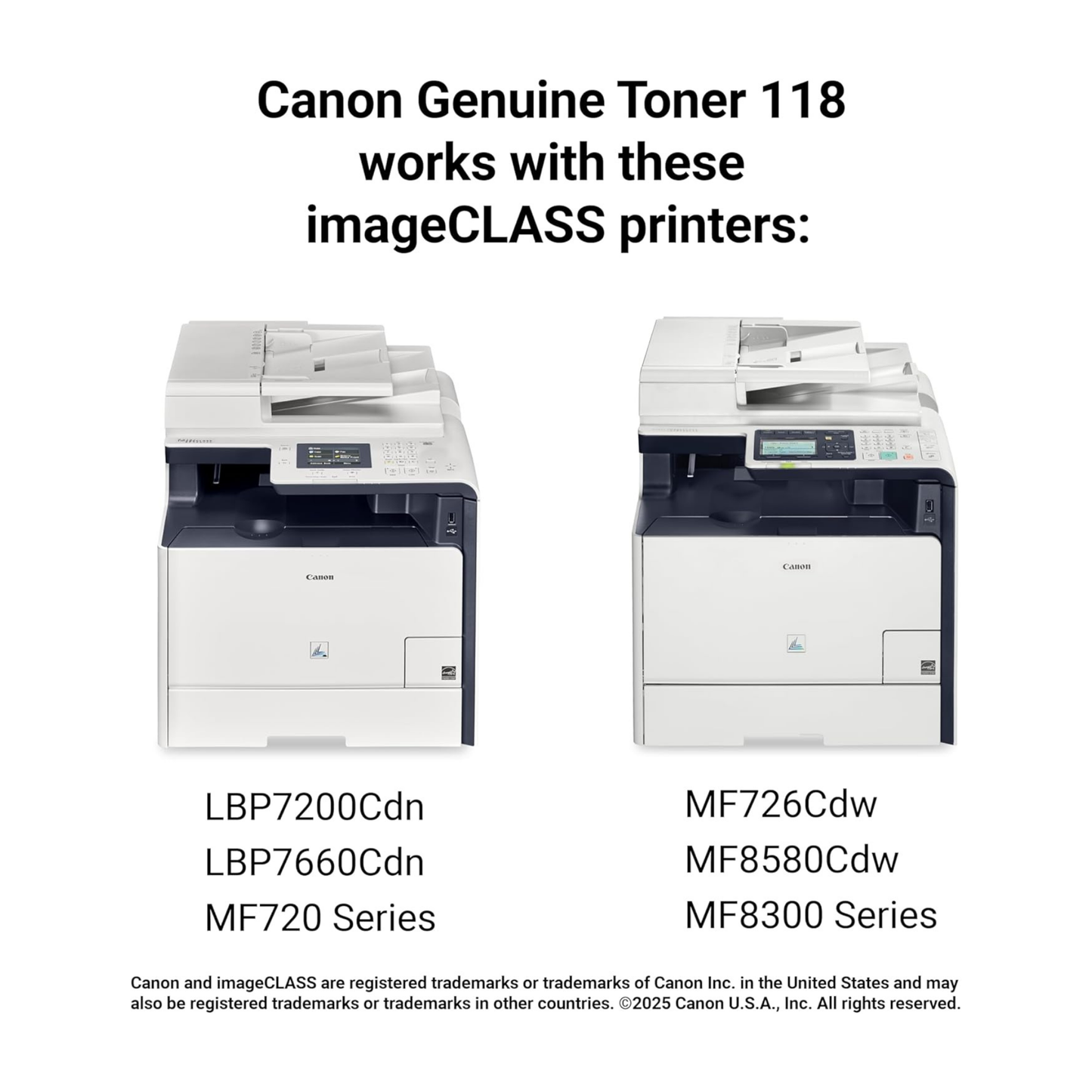 Canon 118 Genuine OEM Toner Set – Black, Cyan, Magenta, Yellow (2662B001-2659B001)