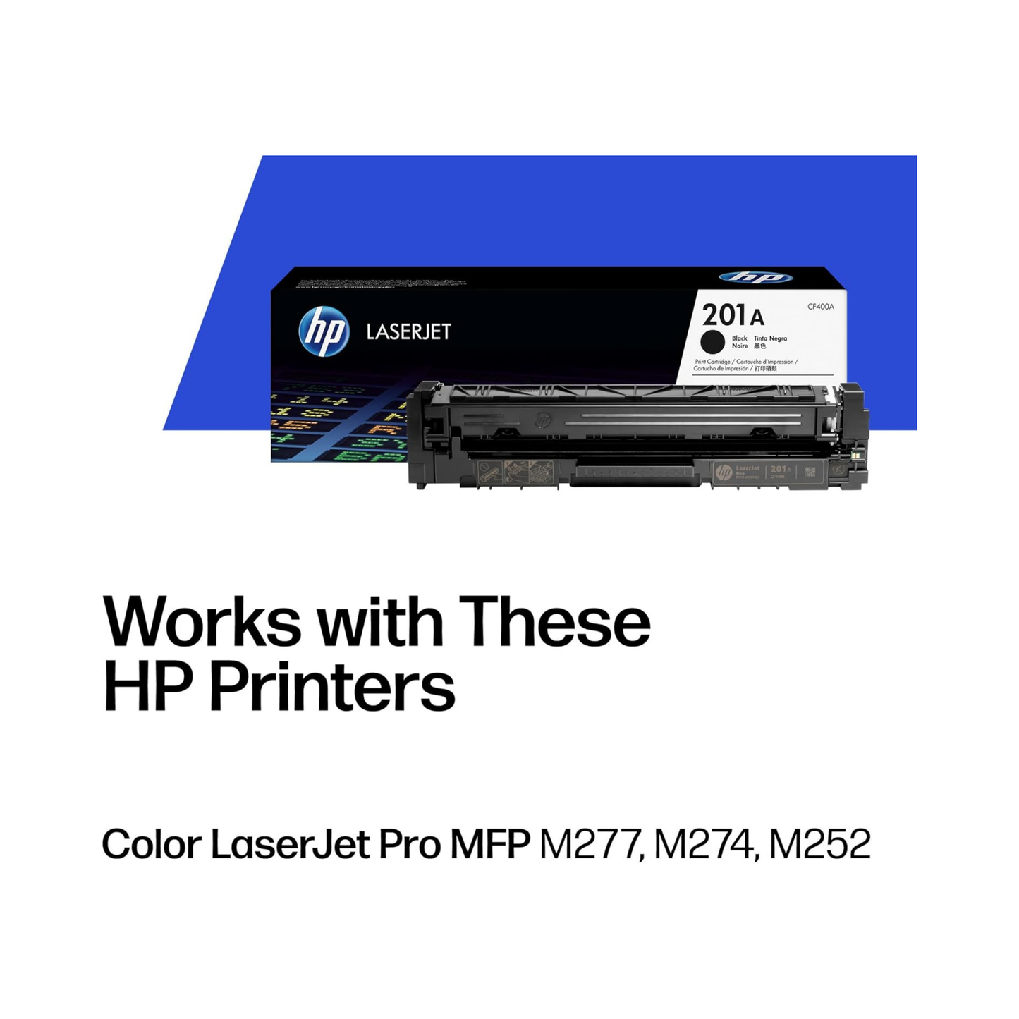 HP 201A Genuine OEM Toner Set – Black, Cyan, Yellow, Magenta (CF400A-CF403A)