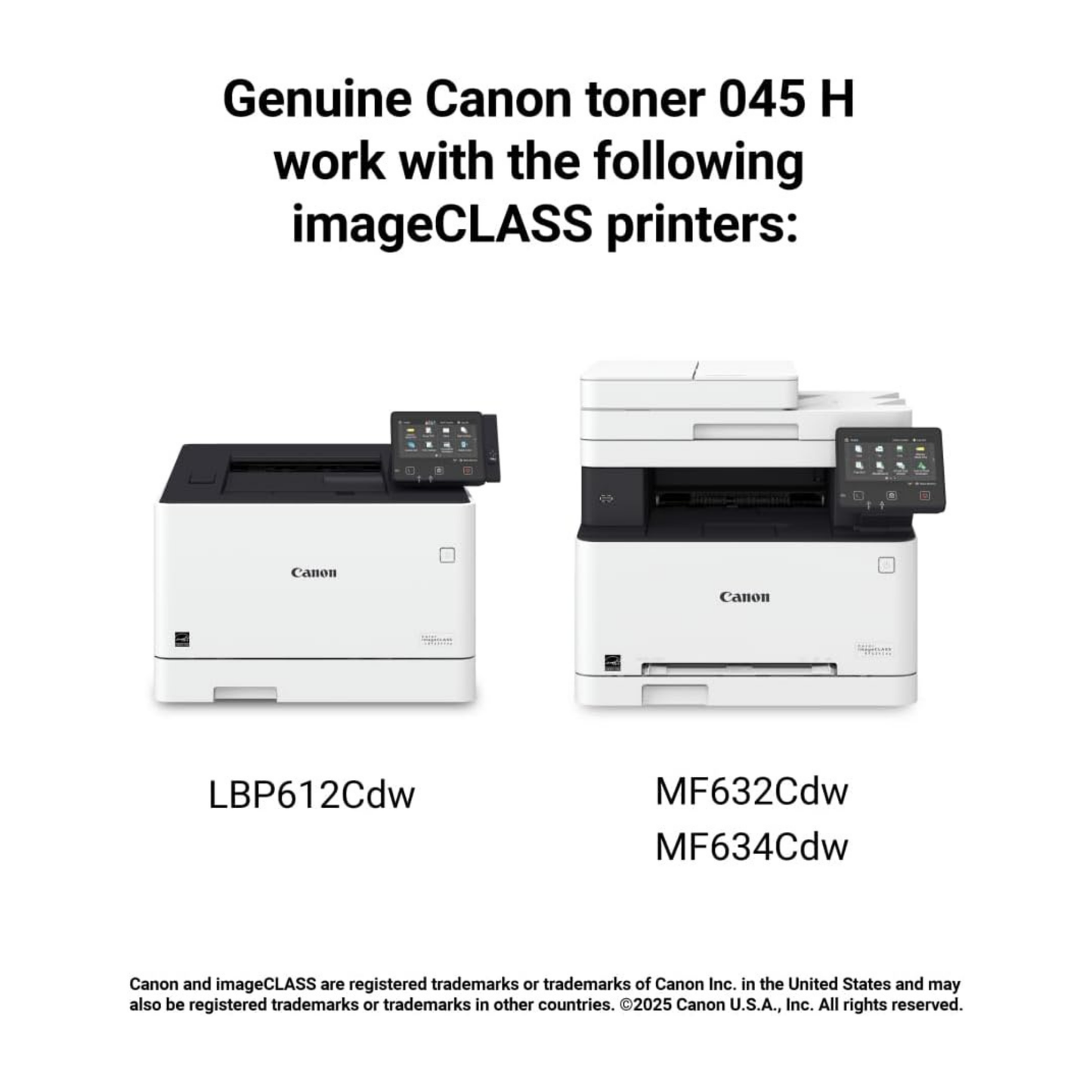 Canon 045H Genuine OEM Toner Set – Black, Cyan, Yellow, Magenta (1246C001-1243C001)