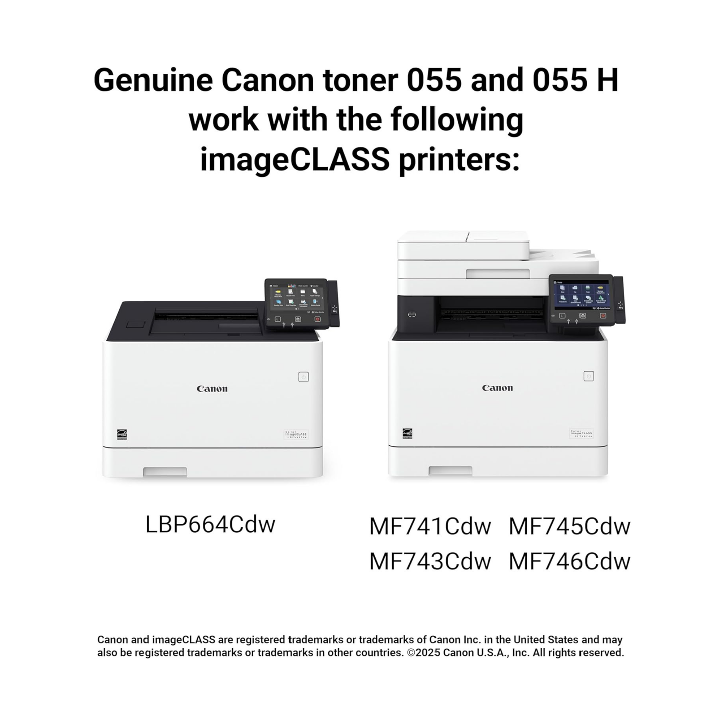 Canon 055H Genuine OEM Toner Set – Black, Cyan, Magenta, Yellow