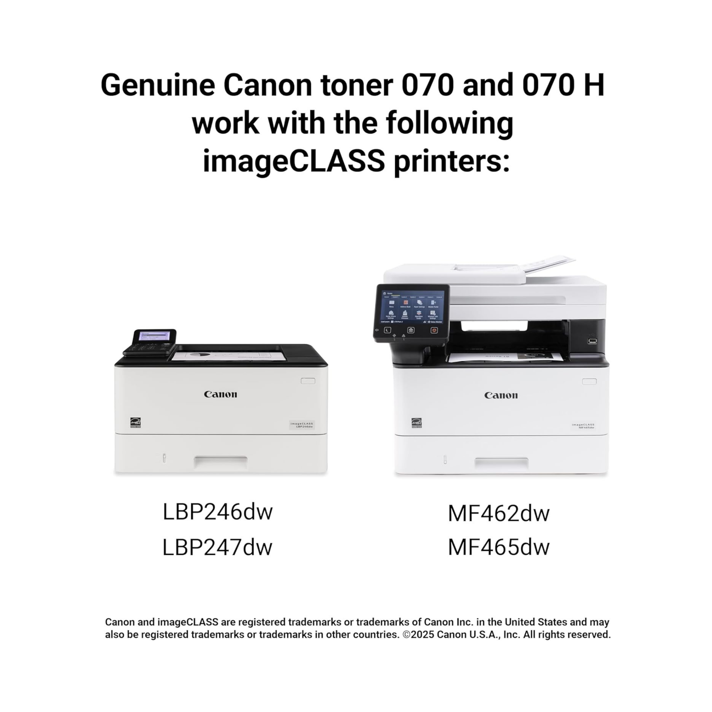 Canon 070H Genuine OEM Black Toner Cartridge – High Yield (5640C001)
