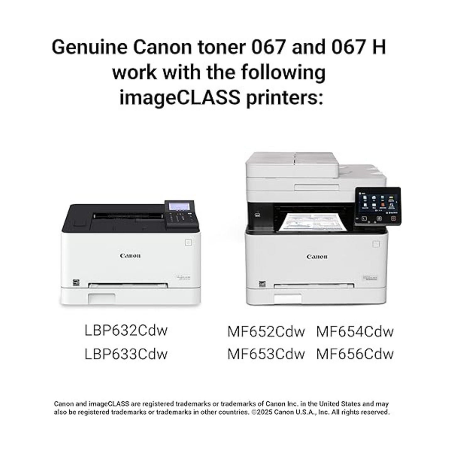 Canon 067H Genuine OEM Toner Set – Black, Cyan, Magenta, Yellow (5106C001-5103C001)