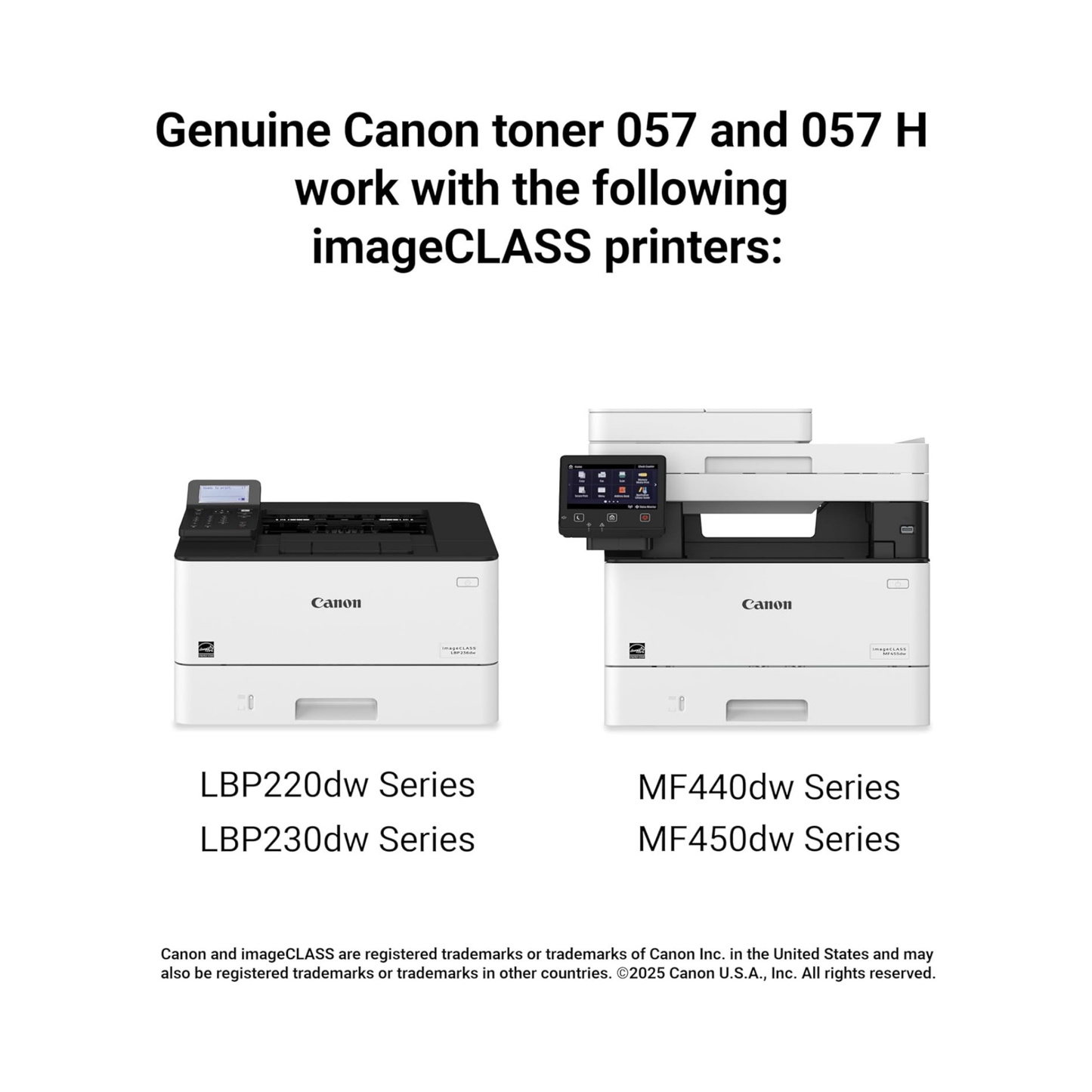 Canon 057 Genuine OEM Black Toner Cartridge – Standard Yield (3009C001)