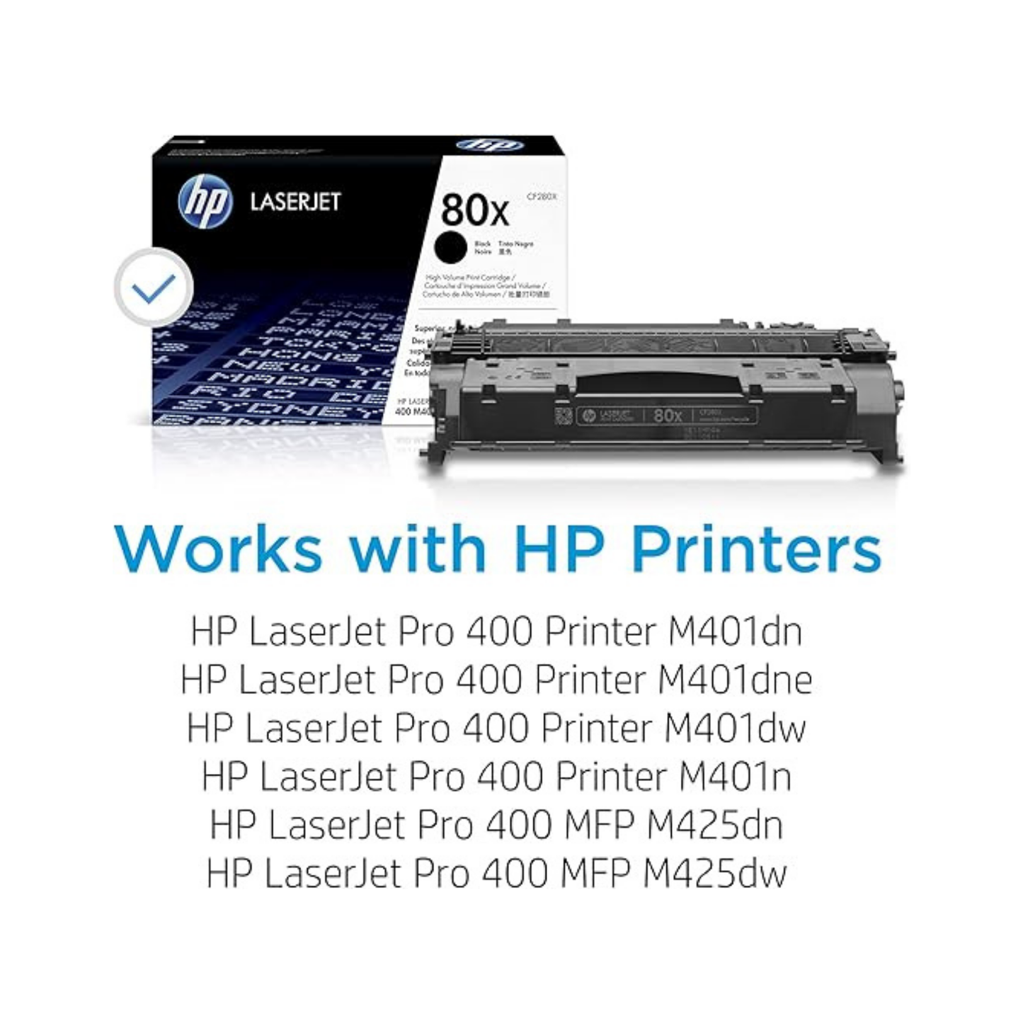 HP 80X Genuine OEM Black Toner Cartridge – High Yield (CF280X)