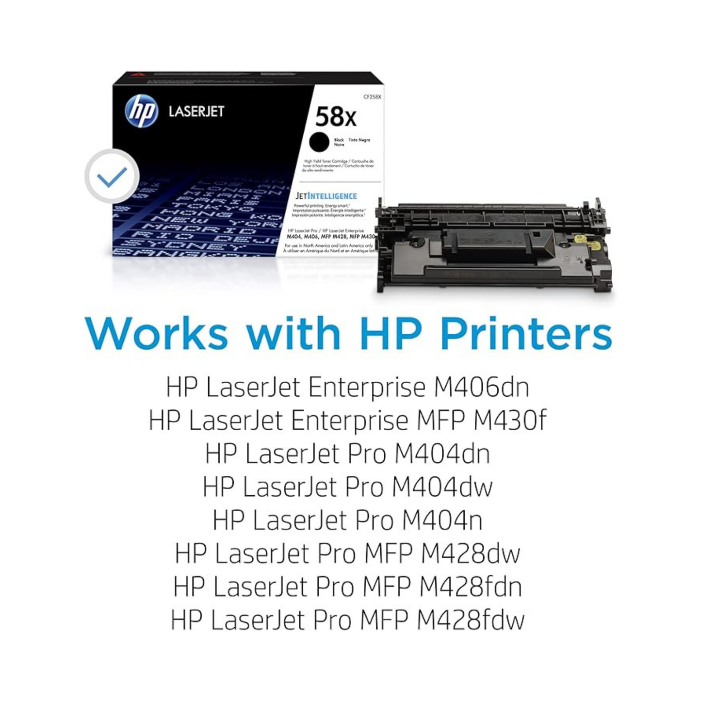 HP 58X Genuine OEM Black Toner Cartridge – High Yield (CF258X)
