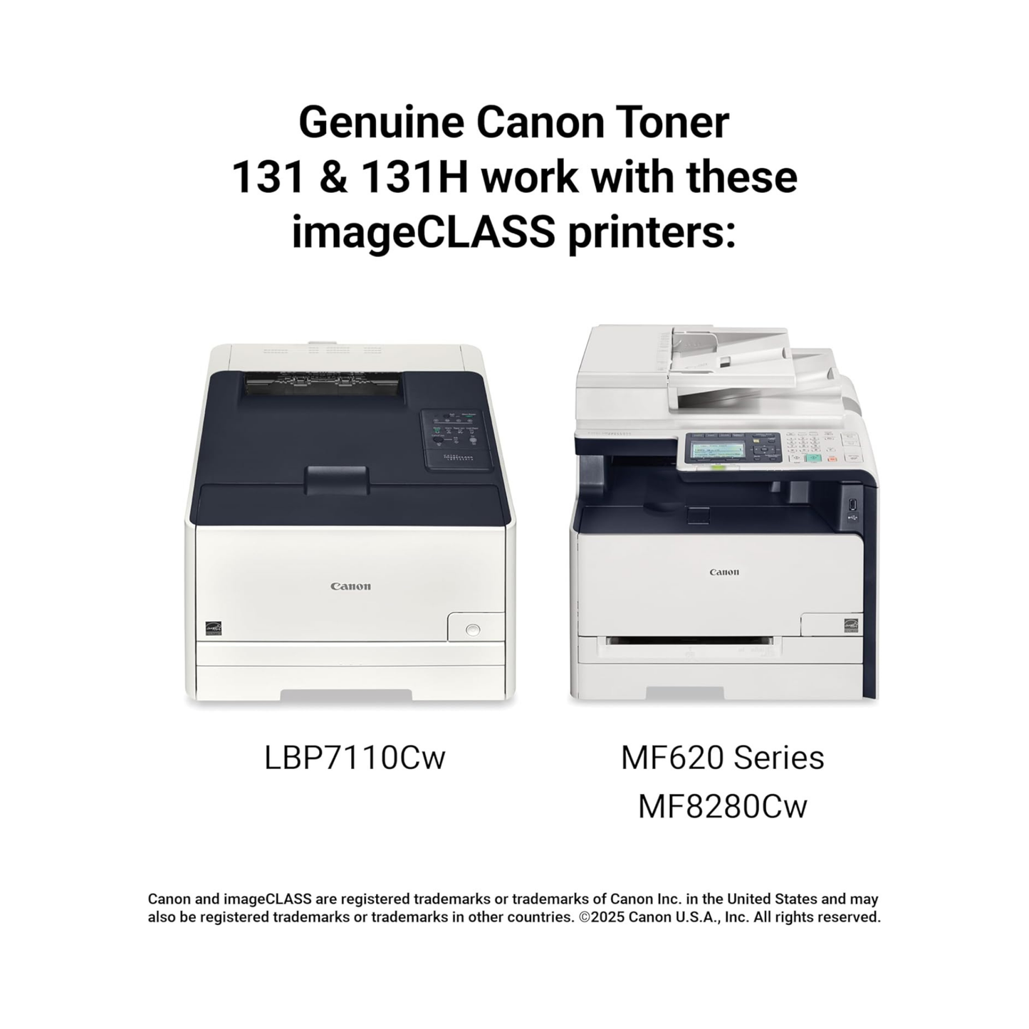 Canon 131H/131 Genuine OEM Toner Set – High Yield Black, Standard Yield Colors