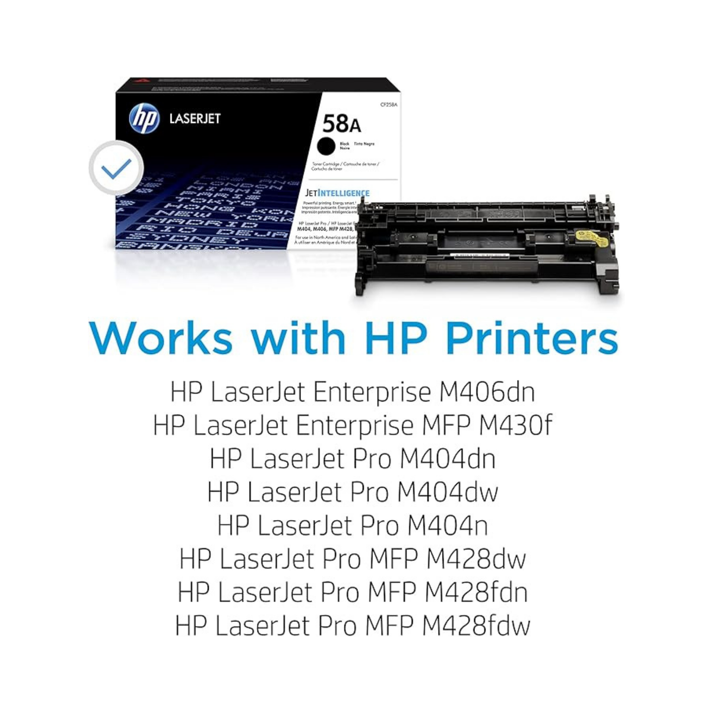 HP 58A Genuine OEM Black Toner Cartridge – Standard Yield (CF258A)