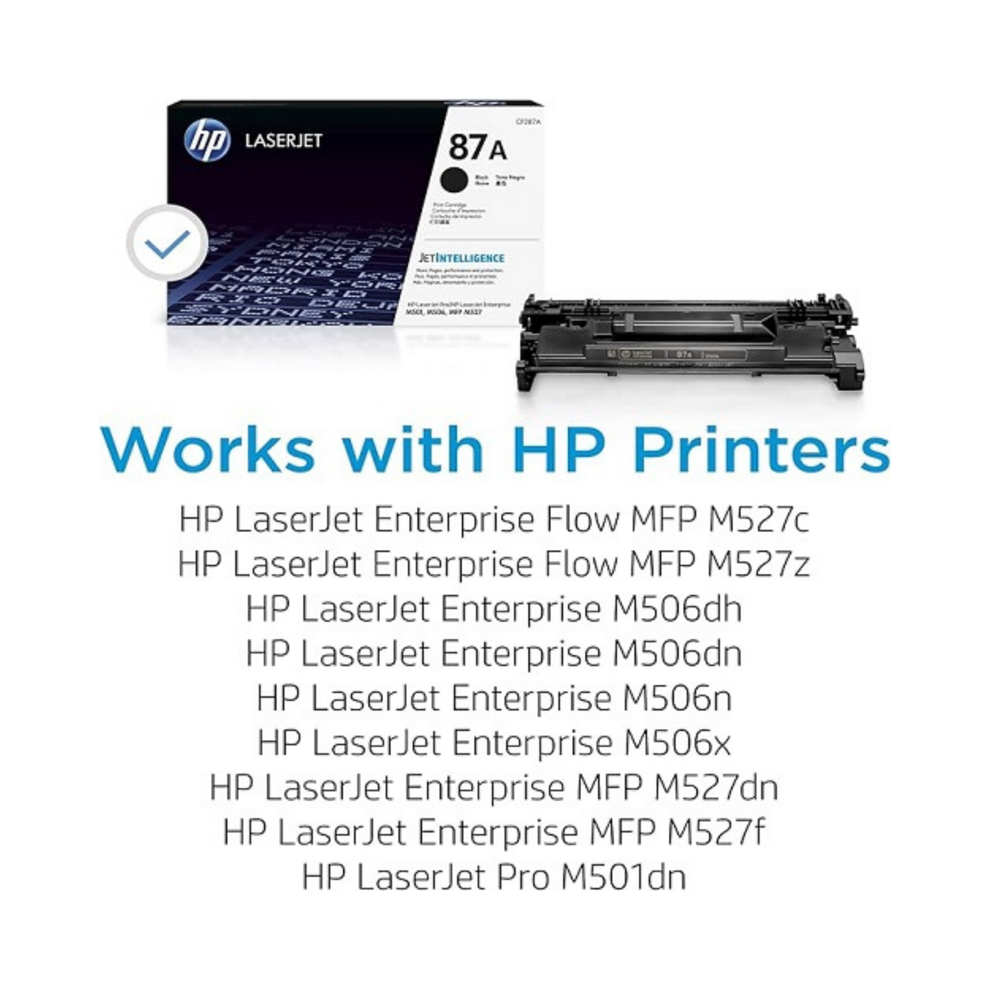 HP 87A Genuine OEM Black Toner Cartridge – Standard Yield (CF287A)