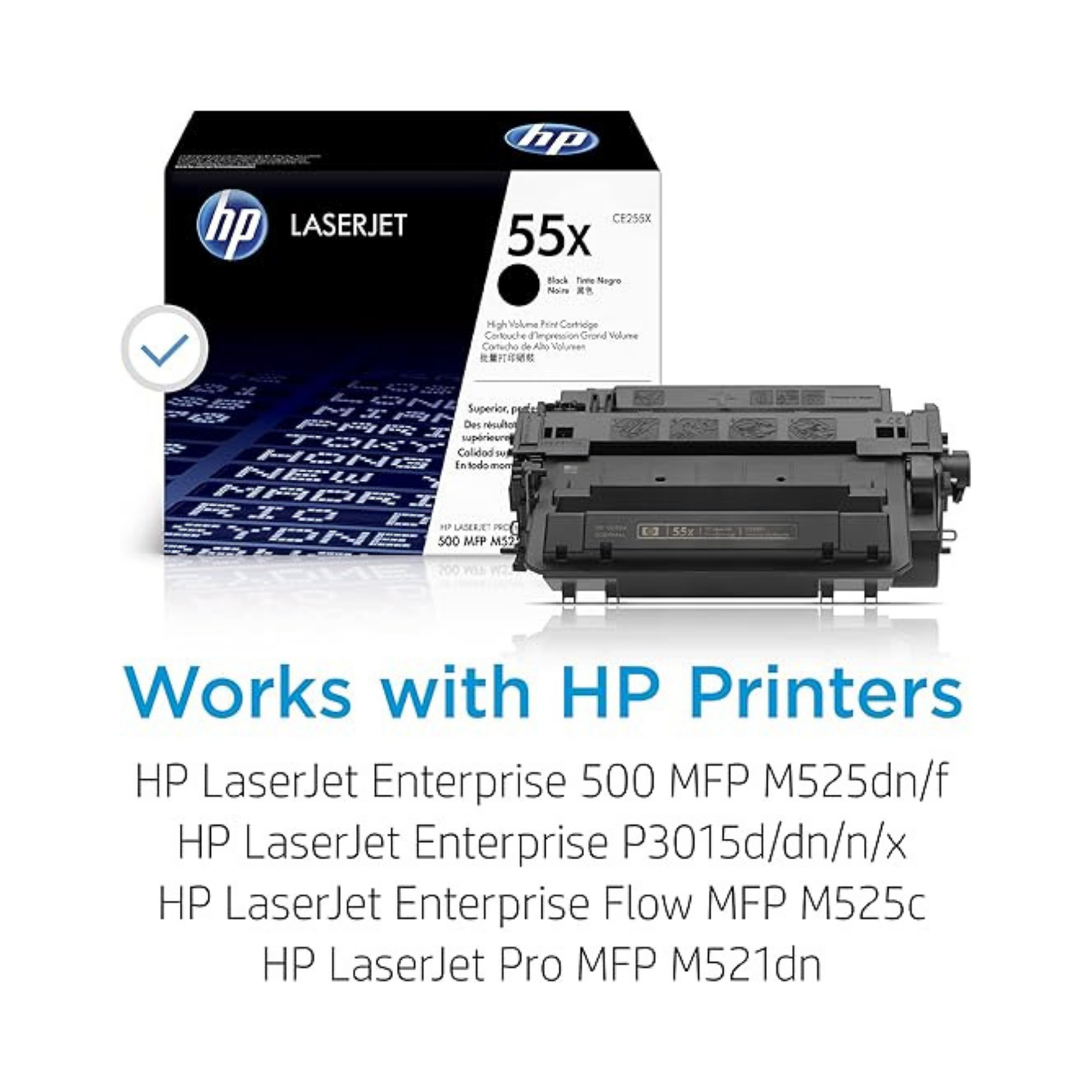 HP 55X Genuine OEM Black Toner Cartridge – High Yield (CE255X)