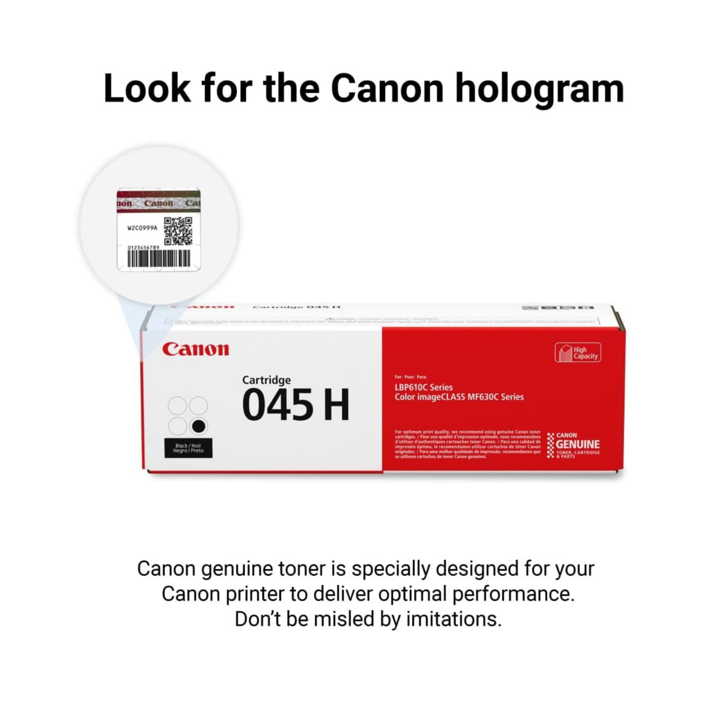 Canon 045H Genuine OEM Toner Set – Black, Cyan, Yellow, Magenta (1246C001-1243C001)