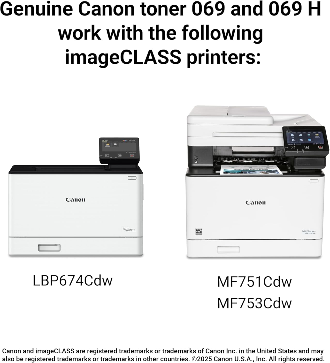 Canon 069H Genuine Original Toner Set (Black, Cyan, Magenta, Yellow) – High Yield